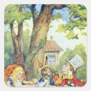 The Mad Hatter's Tea Party Square Sticker