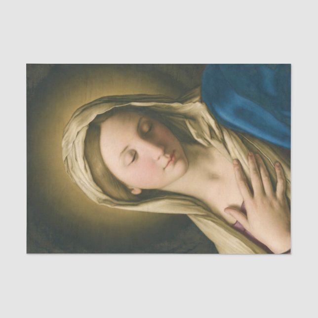 The Madonna At Prayer  Tissue Paper (Front)