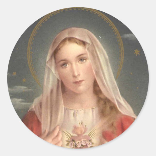 The Madonna Classic Round Sticker (Front)
