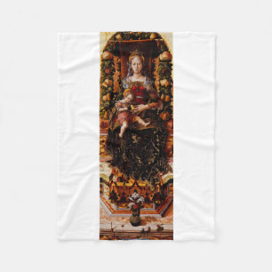 The Madonna della Candeletta by Carlo Crivelli Fleece Blanket