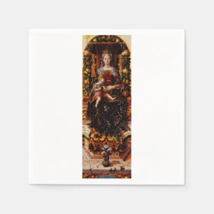 The Madonna della Candeletta by Carlo Crivelli Napkin