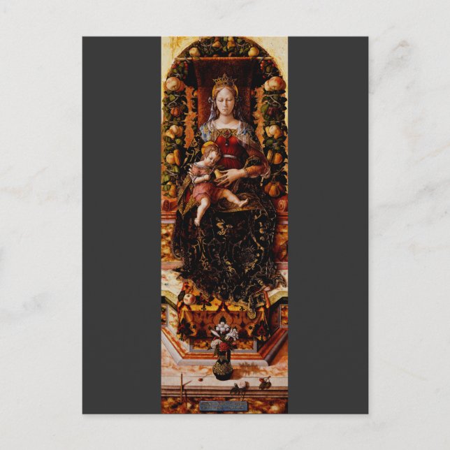 The Madonna della Candeletta by Carlo Crivelli Postcard (Front)