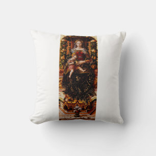 The Madonna della Candeletta by Carlo Crivelli Throw Pillow