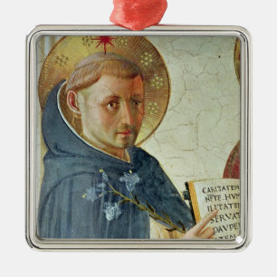 The Madonna delle Ombre, detail of St. Dominic Metal Ornament