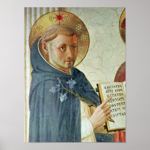 The Madonna delle Ombre, detail of St. Dominic Poster