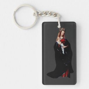 The Madonna in the Church by Jan van Eyck  Keychain