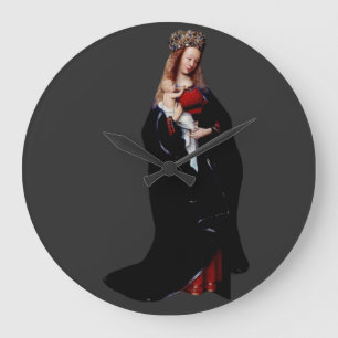 The Madonna in the Church by Jan van Eyck  Large Clock