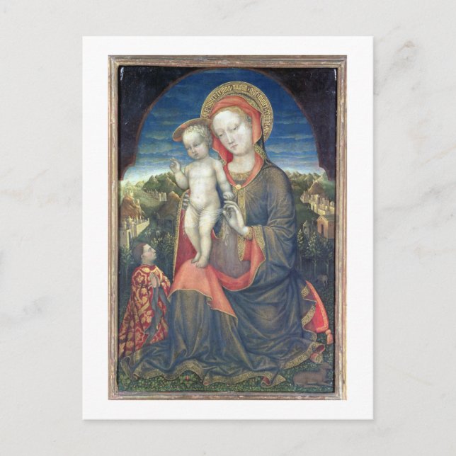 The Madonna of Humility adored by Leonello d'Este Postcard (Front)