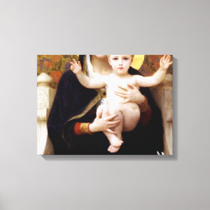 The Madonna Of Lilies William Adolphe Bouguereau Canvas Print