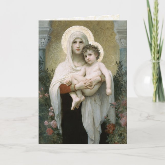The Madonna of the Roses Holiday Card (Front)
