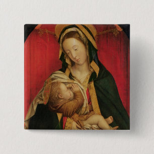 The Madonna Suckling her Child, 1520-30 (oil on pa 2 Inch Square Button