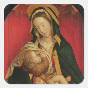 The Madonna Suckling her Child, 1520-30 (oil on pa Square Sticker
