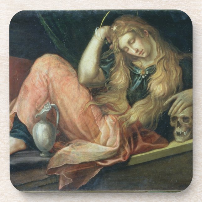 The Magdalene (oil on canvas) Coaster (Front)