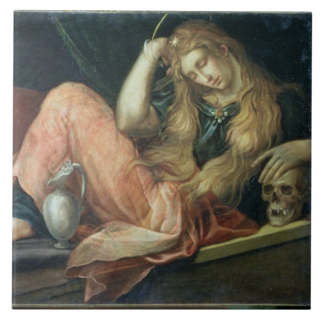 The Magdalene (oil on canvas) Tile (Front)