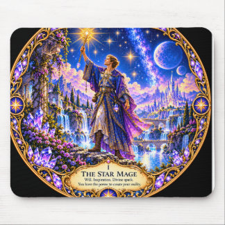 The Mage TAROT card Crystals Beautiful Mouse Pad