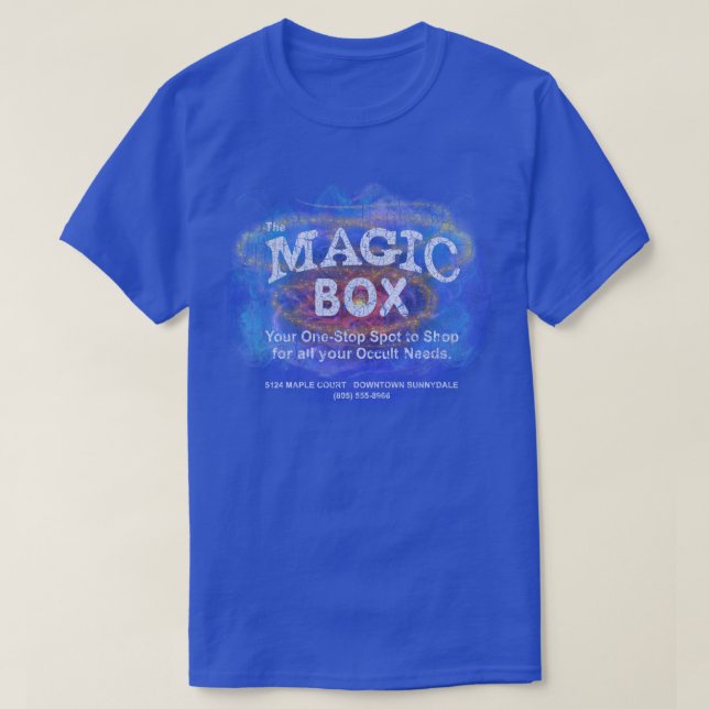 The Magic Box For all your Occult Needs T-Shirt (Design Front)
