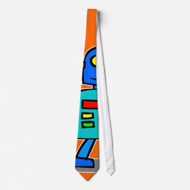 The Magic Crayons Blue Robot tie (Front)