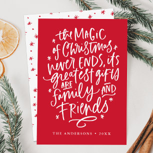 The Magic of Christmas Red Non-Photo Holiday Card