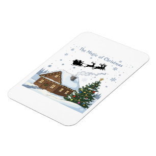 The Magic of Christmas Santa's Sleigh & Cozy Magnet
