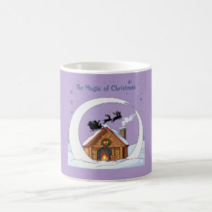 The Magic of Christmas Whimsical Santa Sleigh Coffee Mug