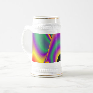 The Magic of Colours , Abstract 3D Rainbowart Beer Stein