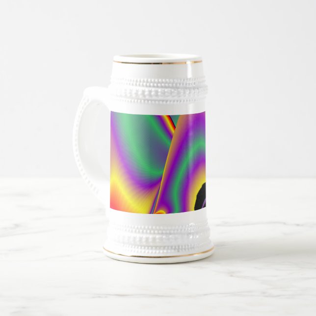 The Magic of Colours , Abstract 3D Rainbowart Beer Stein (Front Left)