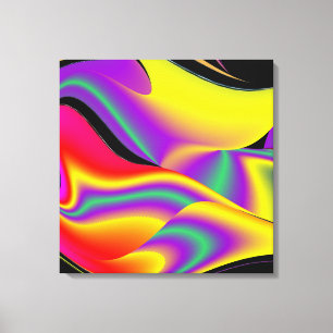 The Magic of Colours Abstract 3D Rainbowart Canvas Print