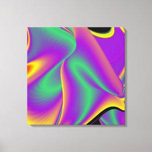 The Magic of Colours Abstract 3D Rainbowart Canvas Print