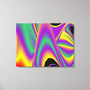 The Magic of Colours Abstract 3D Rainbowart Canvas Print