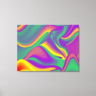 The Magic of Colours Abstract 3D Rainbowart Canvas Print