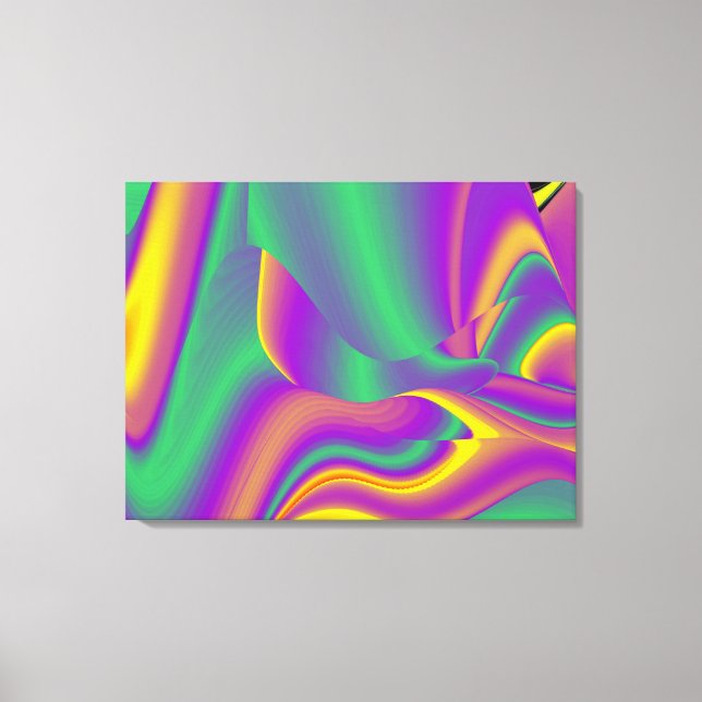 The Magic of Colours Abstract 3D Rainbowart Canvas Print (Front)