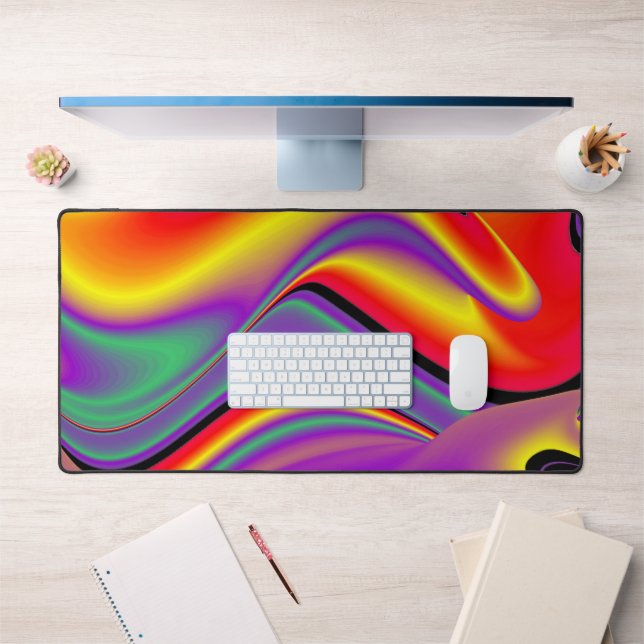 The Magic of Colours Abstract 3D Rainbowart Desk Mat (Office 1)