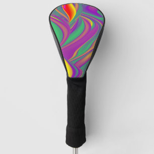 The Magic of Colours Abstract 3D Rainbowart Golf Head Cover