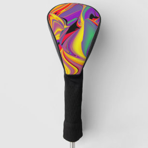 The Magic of Colours Abstract 3D Rainbowart Golf Head Cover