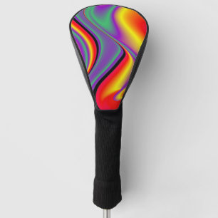 The Magic of Colours Abstract 3D Rainbowart Golf Head Cover