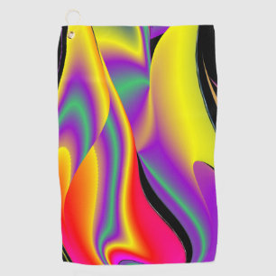 The Magic of Colours Abstract 3D Rainbowart Golf Towel