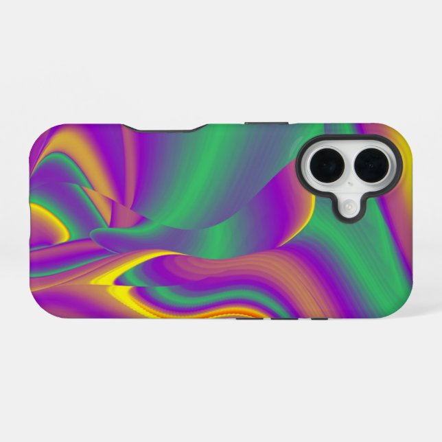 The Magic of Colours Abstract 3D Rainbowart iPhone 16 Case (Back Horizontal)