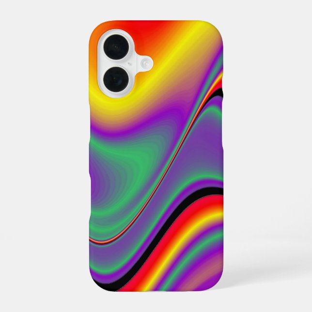 The Magic of Colours Abstract 3D Rainbowart iPhone 16 Case (Back)
