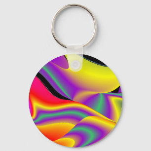 The Magic of Colours , Abstract 3D Rainbowart Keychain