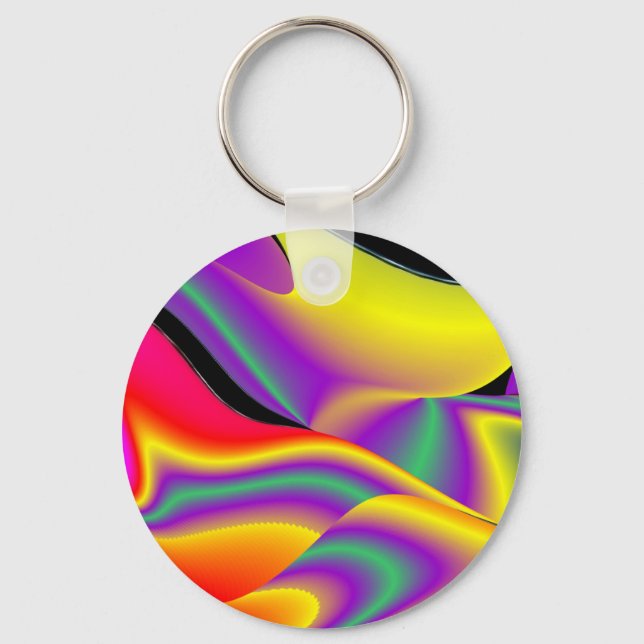 The Magic of Colours , Abstract 3D Rainbowart Keychain (Front)