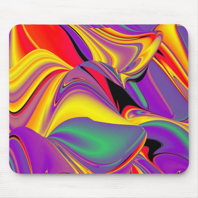 The Magic of Colours Abstract 3D Rainbowart Mouse Pad (Front)