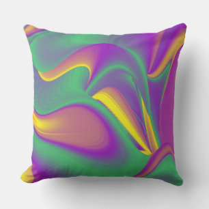 The Magic of Colours Abstract 3D Rainbowart Outdoor Pillow