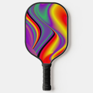 The Magic of Colours Abstract 3D Rainbowart Pickleball Paddle