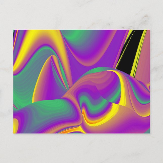 The Magic of Colours Abstract 3D Rainbowart Postca Postcard (Front)