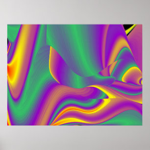 The Magic of Colours Abstract 3D Rainbowart Poster