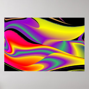 The Magic of Colours Abstract 3D Rainbowart Poster
