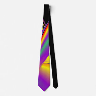 The Magic of Colours , Abstract 3D Rainbowart Tie