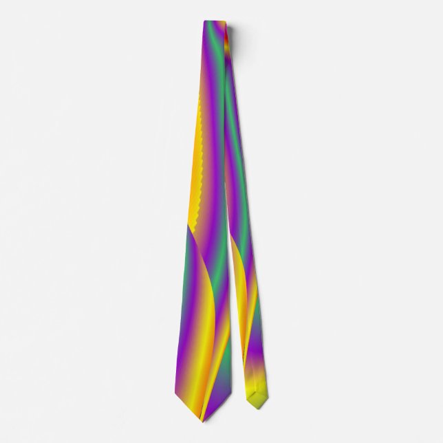 The Magic of Colours , Abstract 3D Rainbowart Tie (Front)