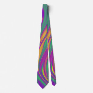 The Magic of Colours , Abstract 3D Rainbowart Tie