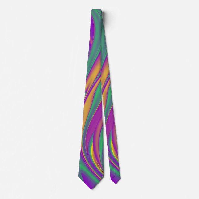 The Magic of Colours , Abstract 3D Rainbowart Tie (Front)